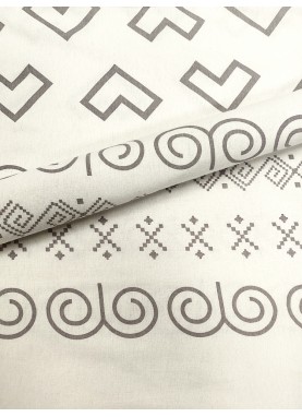 Flaneļa autiņš 90х100 cm WHITE/GREY