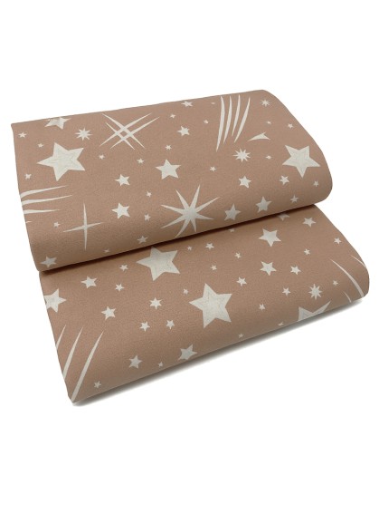 Kokvilnas autiņš 85x85 cm BEIGE STARS