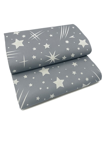 Kokvilnas autiņš 85x85 cm GREY STARS