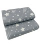Kokvilnas autiņš 85x85 cm GREY STARS