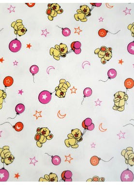 Flaneļa autiņš 90х100 cm PINK BEAR