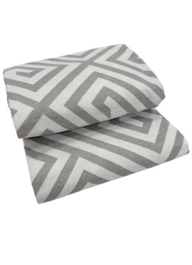 Flaneļa autiņš 90х100 cm WHITE/GREY