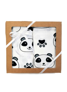 Muslina autiņš 75x75 PANDA