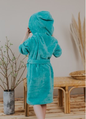 Bērnu bambusa halāts ar kapuci, KIDS GRAND MINT