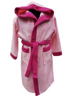 Bērnu frotē halāts ar kapuci, PINK