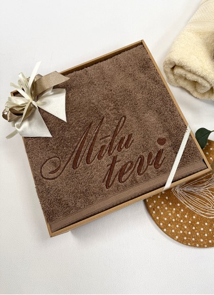 Liels dāvanu dvielis ar izšuvumu | romantiska dāvana otrai pusītei [Y74]