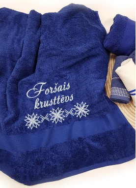 LUX frotē dvielis ar izšuvumu FORŠAIS KRUSTTĒVS [Y38]