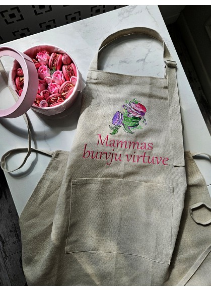 Dāvanu komplekts: priekšauts un virtives dvielis MAMMAS BURVJU VIRTUVE