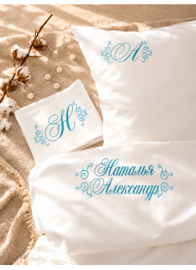 Izšuvums uz gultas veļas  MONOGRAMMA [GV05]