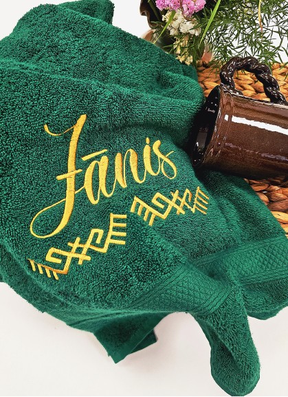 LUX frotē dvielis ar izšuvumu JĀNIS [Y49]