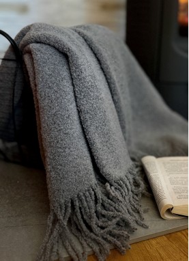 Vilnas pleds BOUCLE  grey 140x200 cm