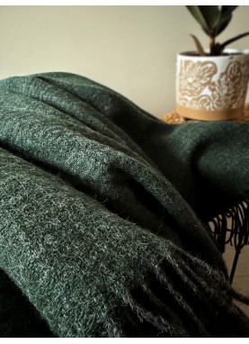 Vilnas pleds ZELANDIA LUX Dark forest 140x200 cm