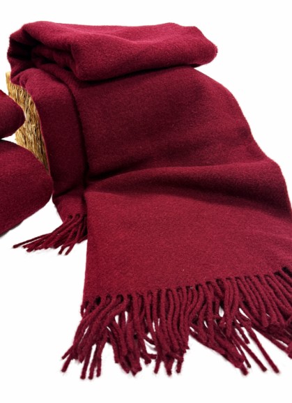 Vilnas pleds ZELANDIA Berry 140x200 cm