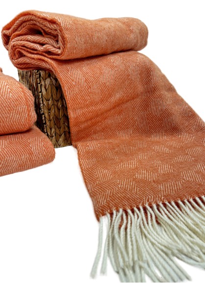 Vilnas pleds ZELANDIA LUX Coral 140x200 cm