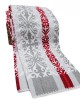 Kokvilnas sega/pleds Classika grey/red 140x205 cm