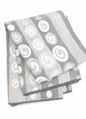 Kokvilnas sega/pleds CIRCLE grey 200x205 cm| Vasaras sega