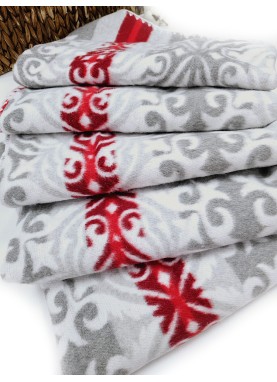 Vasaras sega/pleds Classika grey/red 140x205 cm