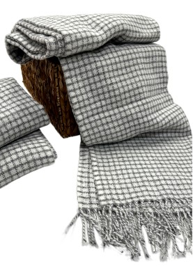 Pleds GAMMA grey/white 140x200 cm 