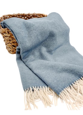 Vilnas pleds ZELANDIA LUX l.blue