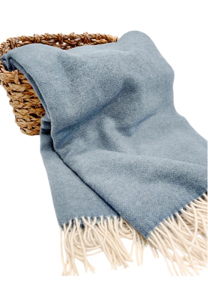 Vilnas pleds ZELANDIA LUX l.blue