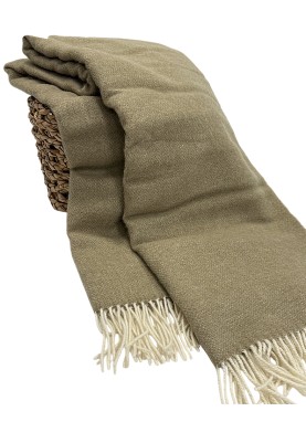 Vilnas pleds ZELANDIA LUX olive green