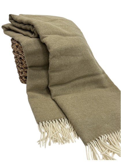 Vilnas pleds ZELANDIA LUX olive green