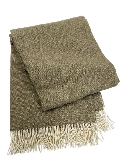 Vilnas pleds ZELANDIA LUX olive green Vilnas pleds ZELANDIA LUX olive green