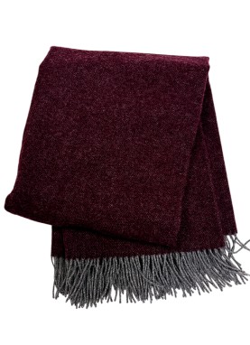 Vilnas pleds ZELANDIA LUX burgundy 140x200 cm