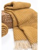 Silts vilnas pleds ZELANDIA Mustard 140x200 cm | 100% vilna