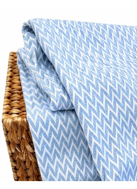 Kokvilnas pleds IBIZA light blue 140x200 cm 