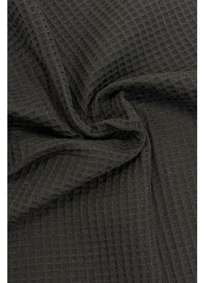 Kokvilnas vafeļauduma dvielis 70x140 cm, LUMI BLACK | pludmales vai vannas dvielis 