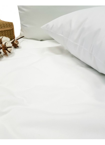 Satīna gultas veļas komplekts SOFT White 