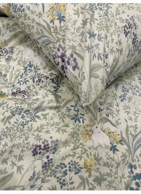 Kokvilnas palags ar gumiju Daily RABBITS