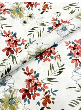 Kokvilnas palags Daily KATALINA red