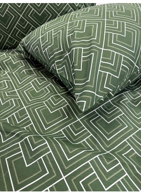 Kokvilnas palags ar gumiju Daily BRIELLA green 