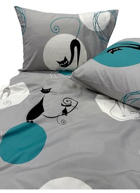 Kokvilnas palags Daily BLACK CAT