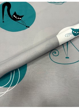 Kokvilnas palags ar gumiju Daily BLACK CAT