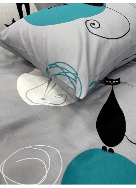 Kokvilnas segas pārvalks Daily BLACK CAT