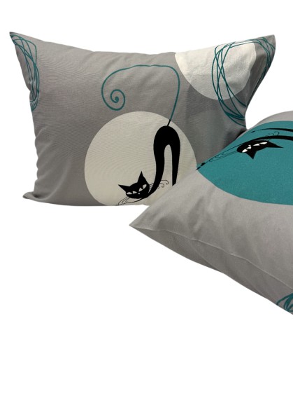 Kokvilnas spilvendrāna Daily BLACK CAT