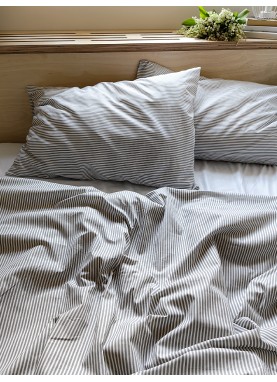 Kokvilnas gultas veļas komplekts KORA grey