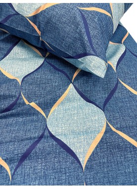 Kokvilnas palags ar gumiju Daily MONIKA blue