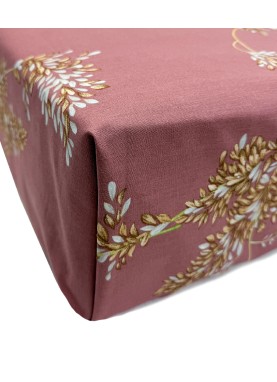 Kokvilnas palags ar gumiju Daily BEKA tea rose