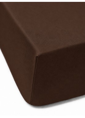Vienkrāsains palags ar gumiju Daily DARK BROWN