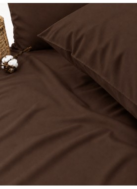 Vienkrāsains palags Daily DARK BROWN
