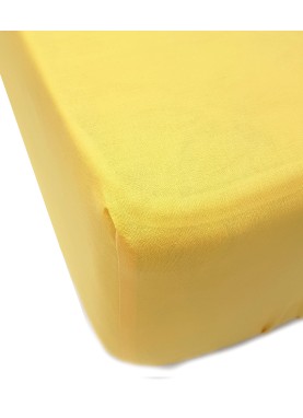 Bērnu kokvilnas palags ar gumiju DAILY YELLOW