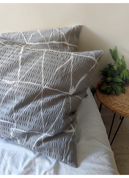 Krepa spilvendrānas 50x70 cm (2 gab.) | 30-0762 grey