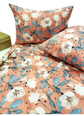 Satīna gultas veļas komplekts PREMIUM JESENIJA coral