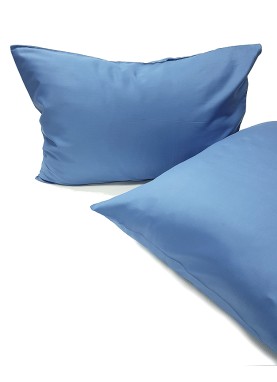 Vienkrāsaina satīna spilvendrāna Soft BLUE