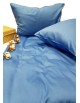 Vienkrāsains satīna gultas veļas komplekts Soft BLUE