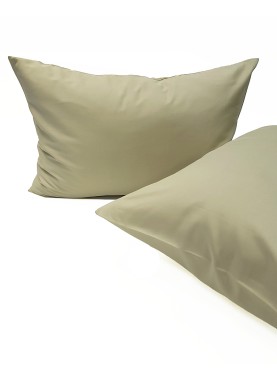 Vienkrāsaina satīna spilvendrāna Soft PALE OLIVE